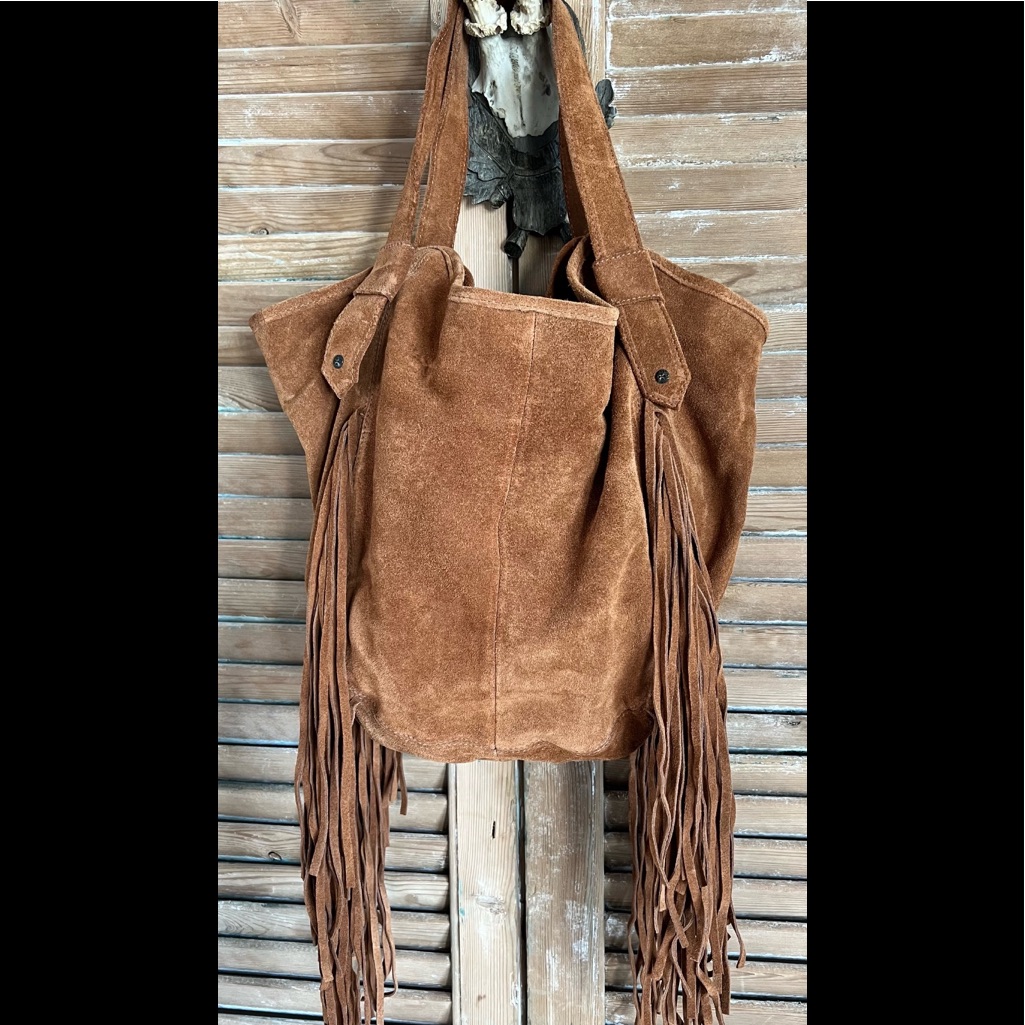 Berkeley Fringe Suede Bag  12th Street By Cynthia Vincent